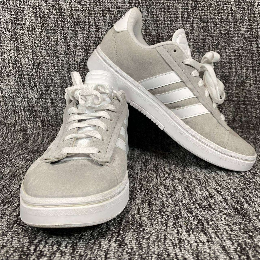 Adidas Grand Court 2.0 Women Size 10 Grey Suede Low Top Sneakers‎ ID5288 - Picture 2 of 11